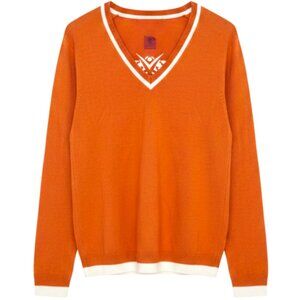 New w/o Tag, Huyton Union 100% Self Cashmere Sweater, Pumpkin, Size: S.